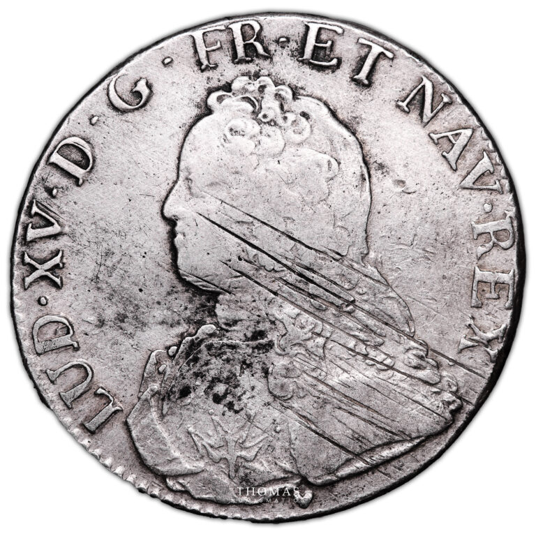 Monnaie France - Louis XV - Écu aux branches d'olivier - 1729 & Aix en Provence-Avers