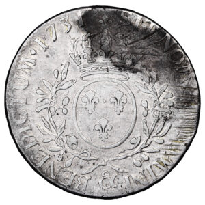 Monnaie France - Louis XV - Écu aux branches d'olivier - 1731 & Aix en Provence-Revers