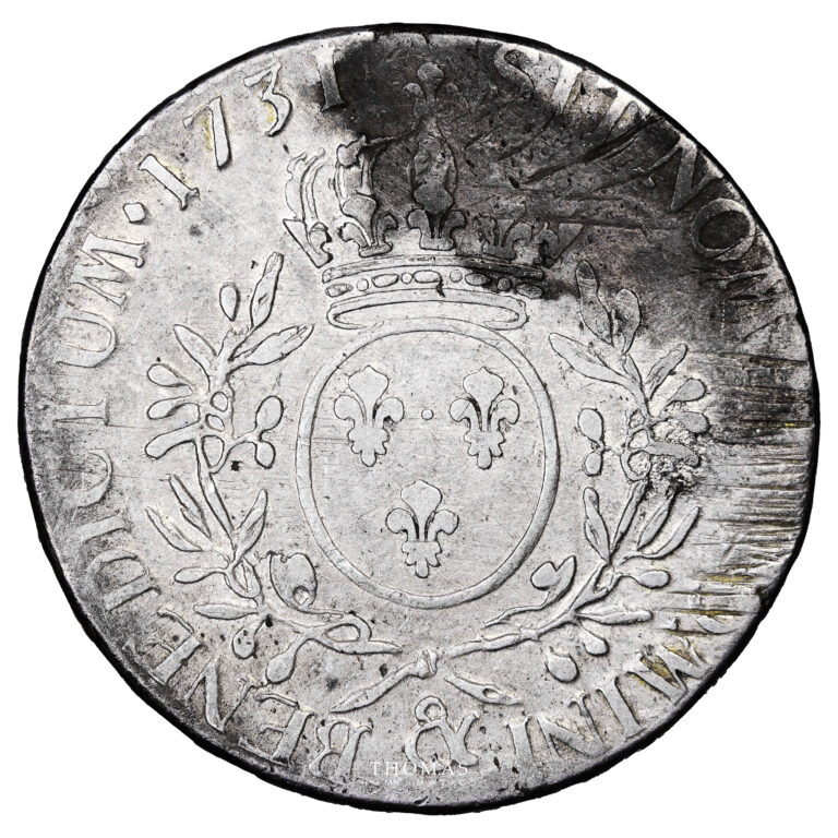 Monnaie France - Louis XV - Écu aux branches d'olivier - 1731 & Aix en Provence-Revers