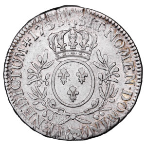 Monnaie France - Louis XV - Écu de bearn aux branches d'olivier - 1733 Vache Pau-Revers