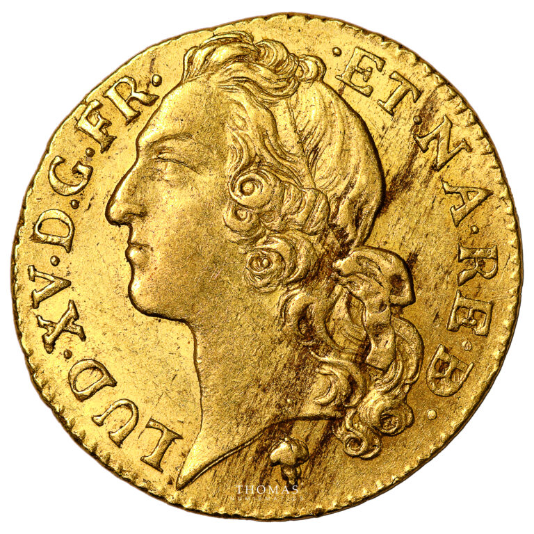 Monnaie France - Louis XV - Louis d'or au Bandeau - 1742 Pau-Avers
