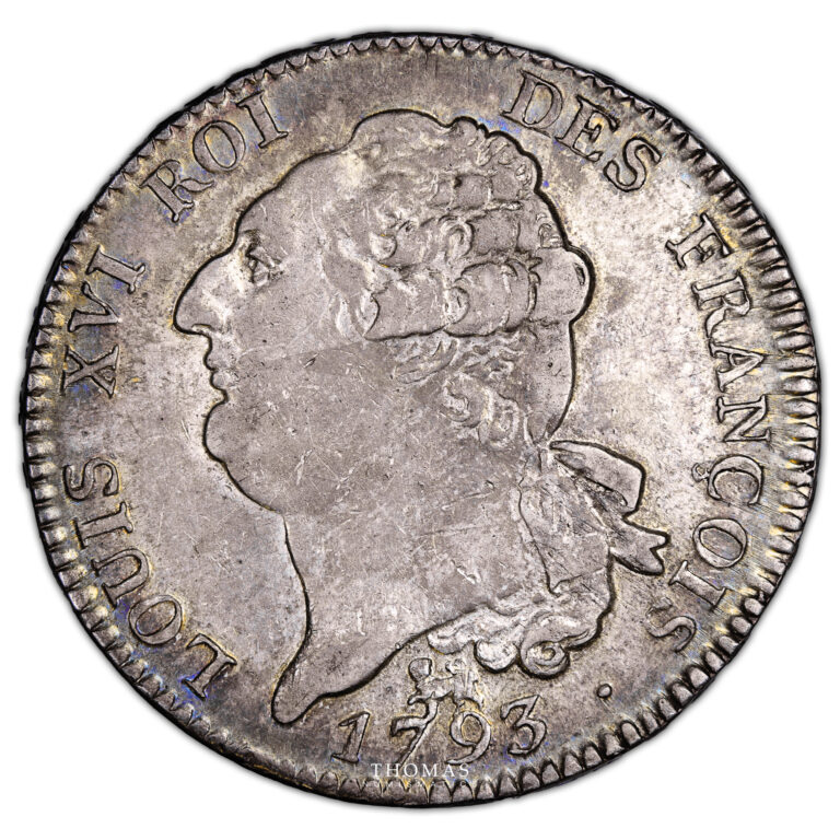 Monnaie France - Louis XVI - Écu de 6 Livres - 1793 A Paris-Avers