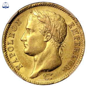 Monnaie France - Napoléon Ier - 40 Francs or - 1810 W Lille - NGC AU 58-Avers