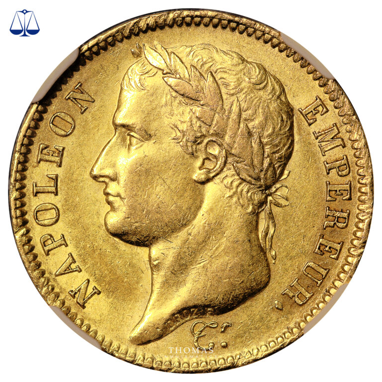 Monnaie France - Napoléon Ier - 40 Francs or - 1810 W Lille - NGC AU 58-Avers