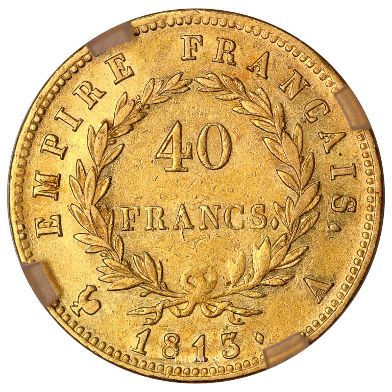 Monnaie France - Napoléon Ier - 40 Francs Or - 1813 A Paris - Geni AU 55-Revers