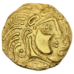 Celtic Gaul coin - Parisii - Gold Stater - class V obverse