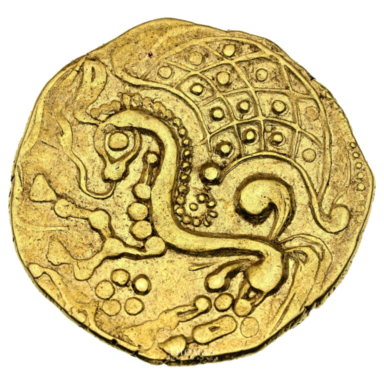 Celtic Gaul coin - Parisii - Gold Stater - class V reverse