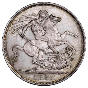 Monnaie Grande Bretagne - Crown 1887 - Proof-like-Revers