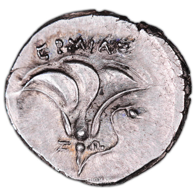 DRACHM – KINGDOM OF MACEDON – PSEUDO-RHODIAN ISSUE – PATINA SITICHIRO HOARD reverse