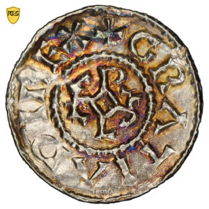 Coin France - Charles le Chauve - Denarius silver - Amiens - Var CIVI - PCGS MS 61 obverse