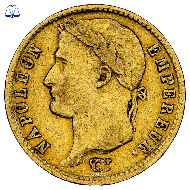 20 francs or 1813 K Bordeaux - NGC XF 40 avers