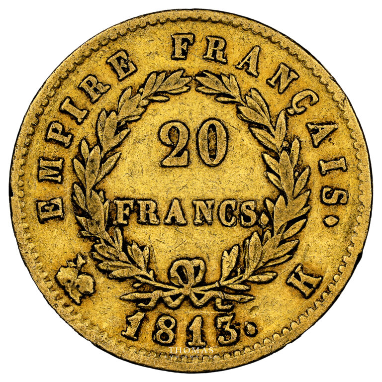 20 francs or 1813 K Bordeaux - NGC XF 40 revers