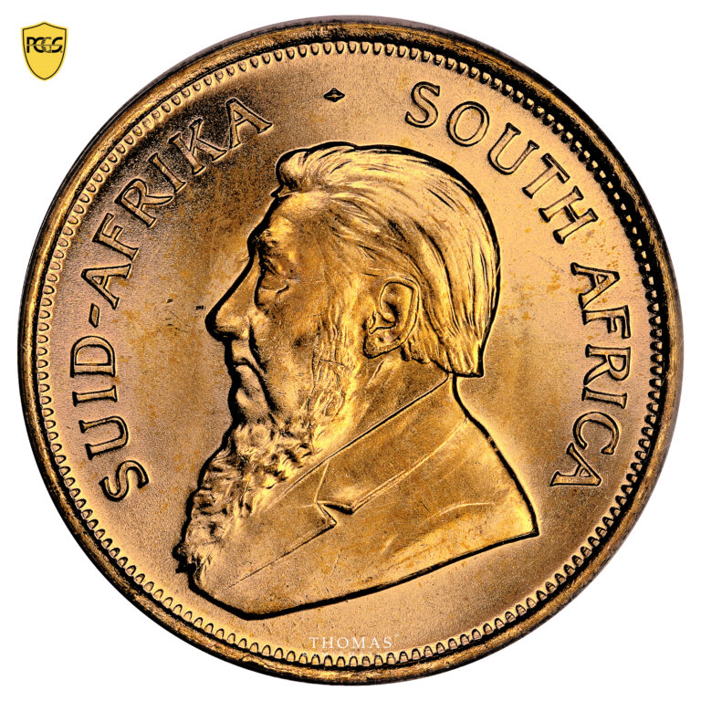 Monnaie Afrique du Sud - Krugerrand 1 Oz or - 1975 - PCGS Gem UNC - World Trade Center-Avers