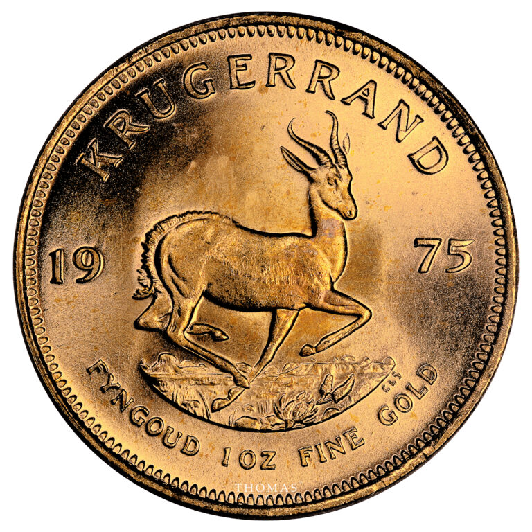Monnaie Afrique du Sud - Krugerrand 1 Oz or - 1975 - PCGS Gem UNC - World Trade Center-Revers
