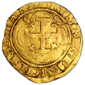 Monnaie Espagne - Jeanne et Charles - Escudo Or - S Séville-Avers