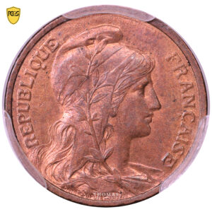 Monnaie France - 1 Centime Dupuis 1902 - PCGS MS 64 RB-Avers