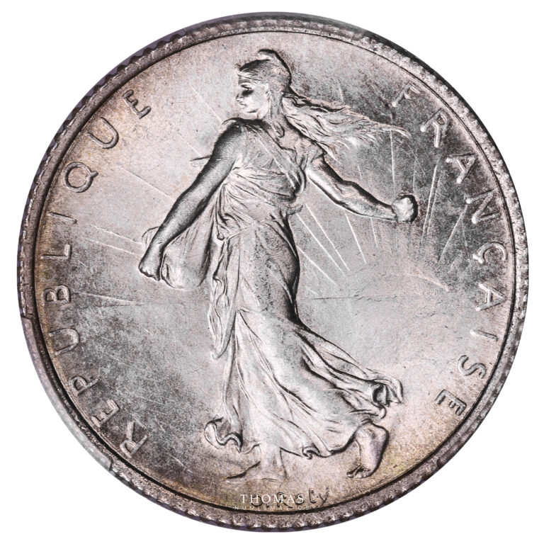Monnaie France - 1 Franc Semeuse 1918 Argent - PCGS MS 65-Revers