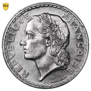 Monnaie France - 5 francs Lavrillier 1933 nickel - PCGS MS 64-Avers