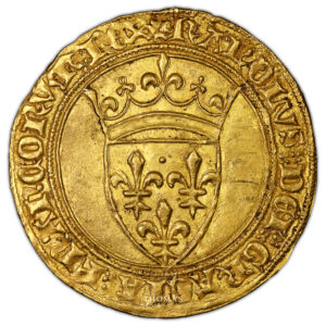 Coin France - Charles VI - Gold - Ecu d'or à la couronne obverse