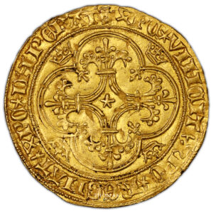 Coin France - Charles VI - Gold - Ecu d'or à la couronne reverse