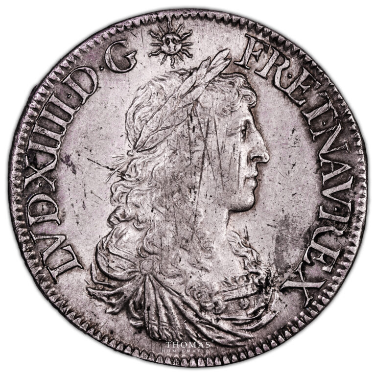 Monnaie France - Louis XIV - Écu Argent - 1666 A Paris-Avers