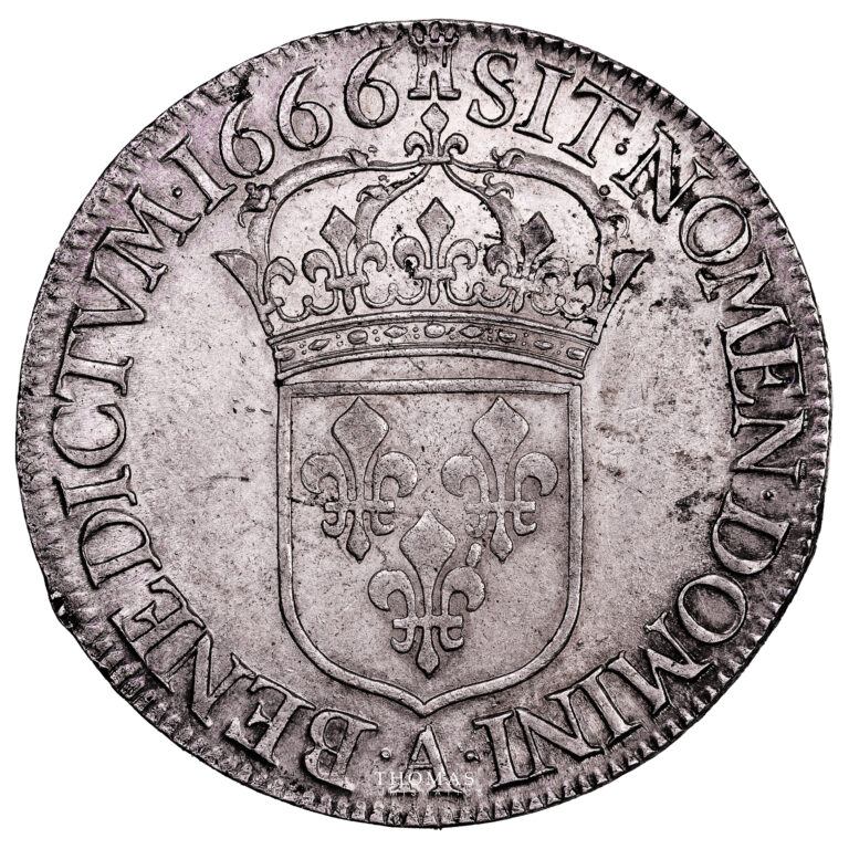 Monnaie France - Louis XIV - Écu Argent - 1666 A Paris-Revers