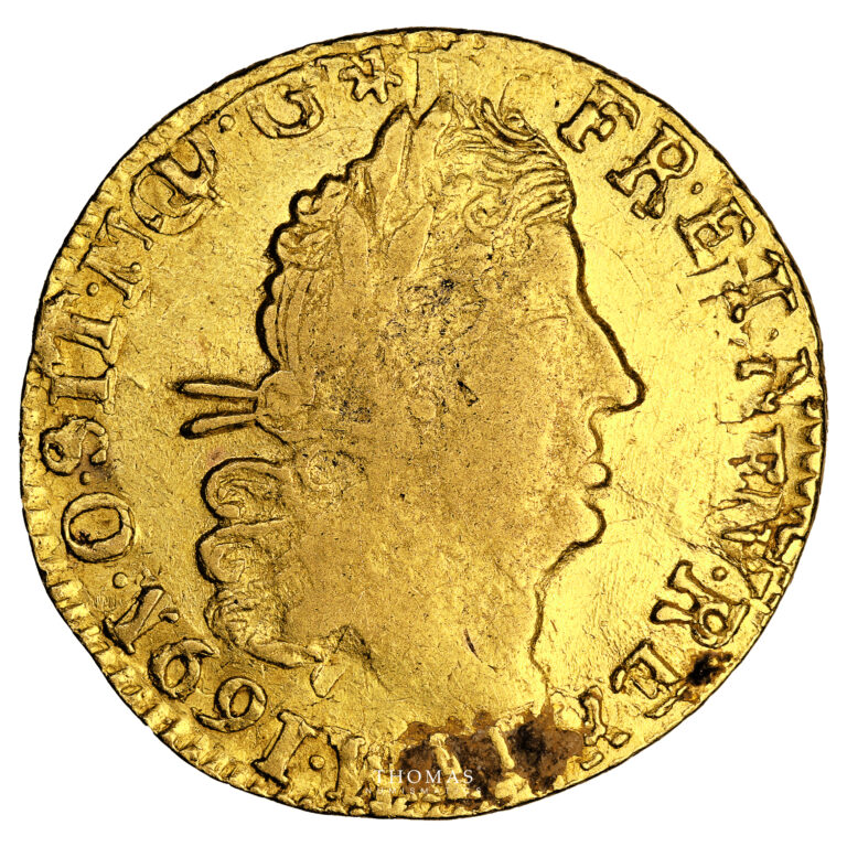 Monnaie France - Louis XIV - Faux Louis d'or aux 4 L - 1691 X-Avers