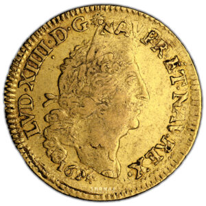Monnaie France - Louis XIV - Louis d'or aux 4 L - 1694 A Paris-Avers