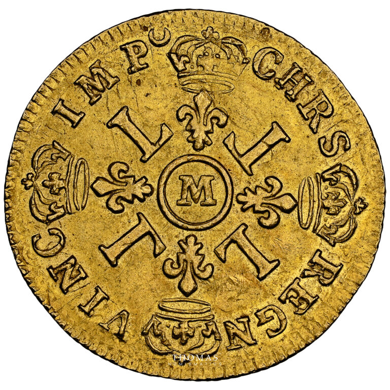 Monnaie France - Louis XIV - Louis d'or aux 4L - 1694 M Toulouse - NGC MS 62 reverse