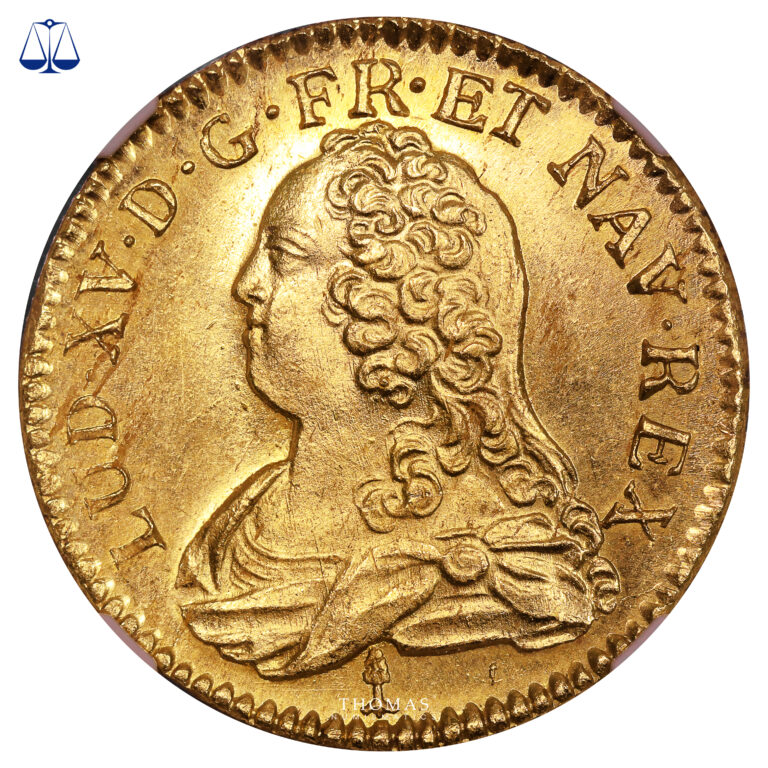 Coin France - Louis XV - Louis d'or aux Lunettes  - 1726 P Dijon - NGC MS 65+ obverse