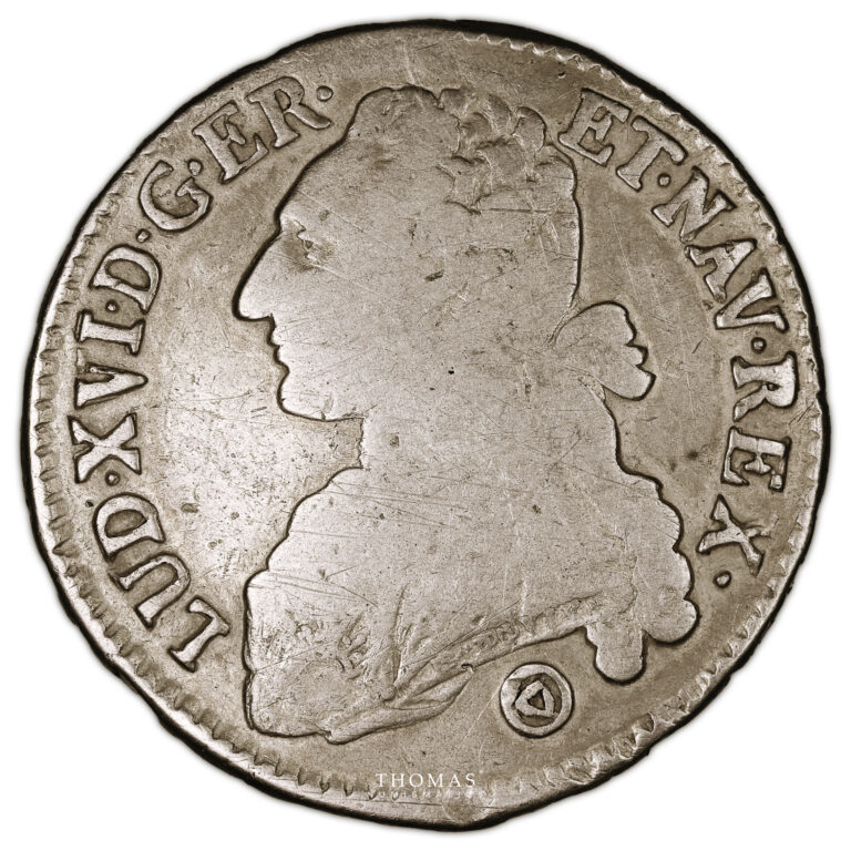 Monnaie France - Louis XVI - Demi écu aux branches d'olivier - 1775 Q Perpignan-Avers
