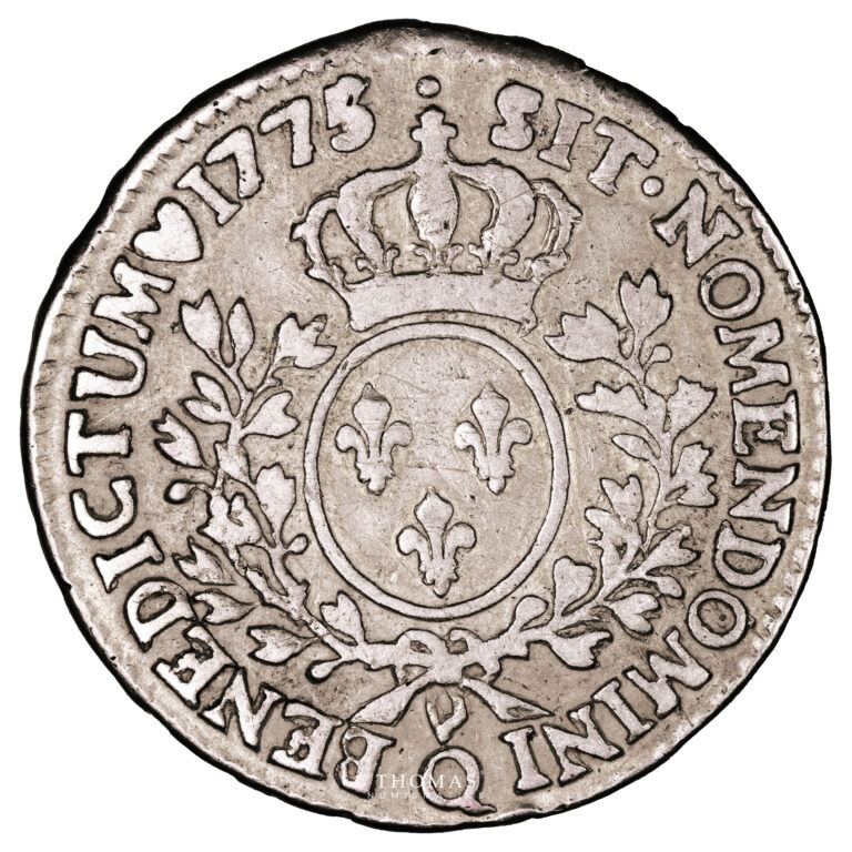Monnaie France - Louis XVI - Demi écu aux branches d'olivier - 1775 Q Perpignan-Revers