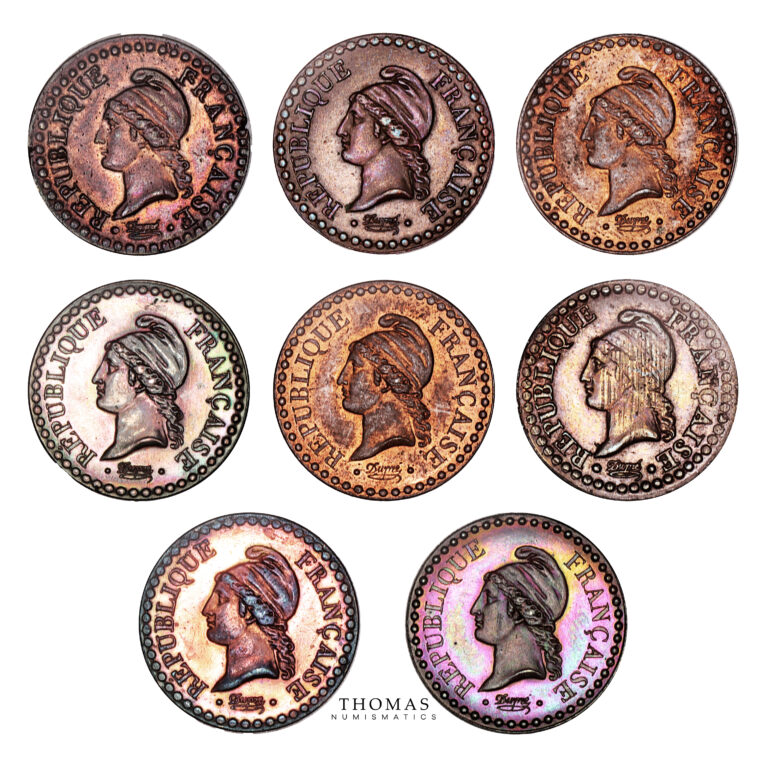 Monnaie France - Louis XVI - République - Lot de 8 Centime - AN 6 à 1851 A Paris-Avers