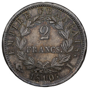 Monnaie France - Napoléon Ier - 2 Francs - 1810 I Limoges - NGC MS 64-Revers