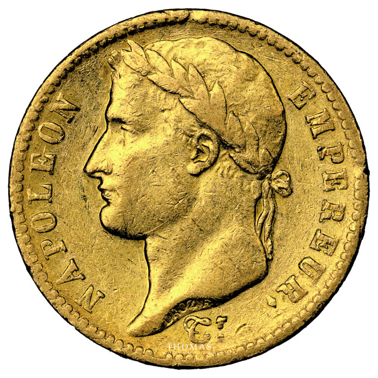 Monnaie France - Napoléon Ier - 20 Francs Or Tête Laurée - 1813 Q Perpignan-Avers