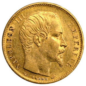 Monnaie France - Napoléon III - 5 Francs Or - 1854 A Paris-Avers