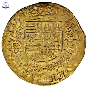Pays-bas Flandre - Albert et Isabelle - 1603 Tournai - double albertin or avers NGC - Kempen Hoard