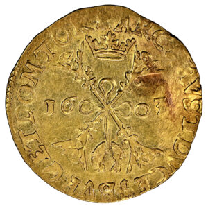 Pays-bas Flandre - Albert et Isabelle - 1603 Tournai - double albertin or revers NGC - Kempen Hoard
