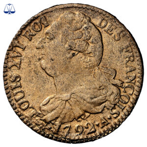 2 sols 1792 A NGC MS 64 BN avers