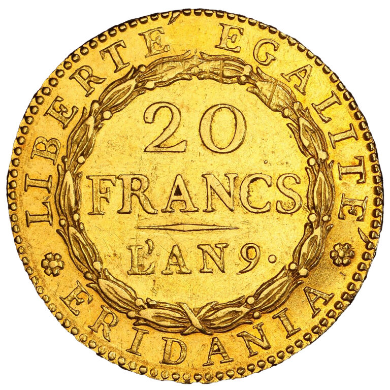 20 francs or Marengo - AN 9 - PCGS AU 53 - revers