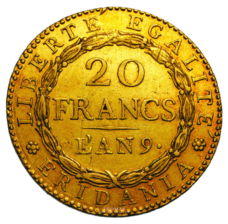 20 francs or marengo an 9 revers