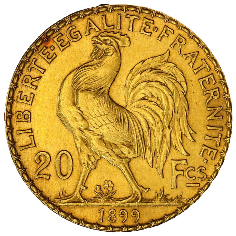 Gold 20 francs or piefort 1899 - PCGS SP 61 - reverse