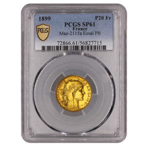 20 francs o r piefort 1899 - PCGS SP 61 - slab