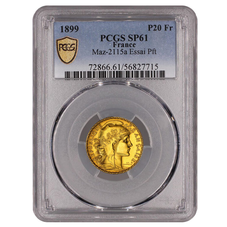 20 francs o r piefort 1899 - PCGS SP 61 - slab