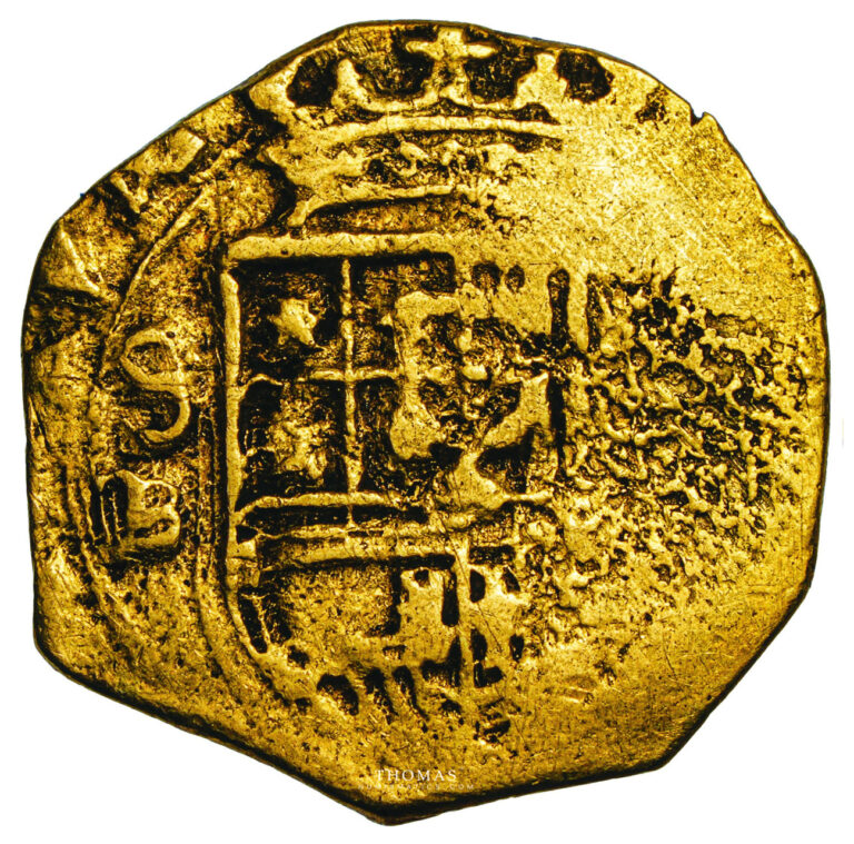 Coin Spain -Felipe III - Gold cob escudo obverse