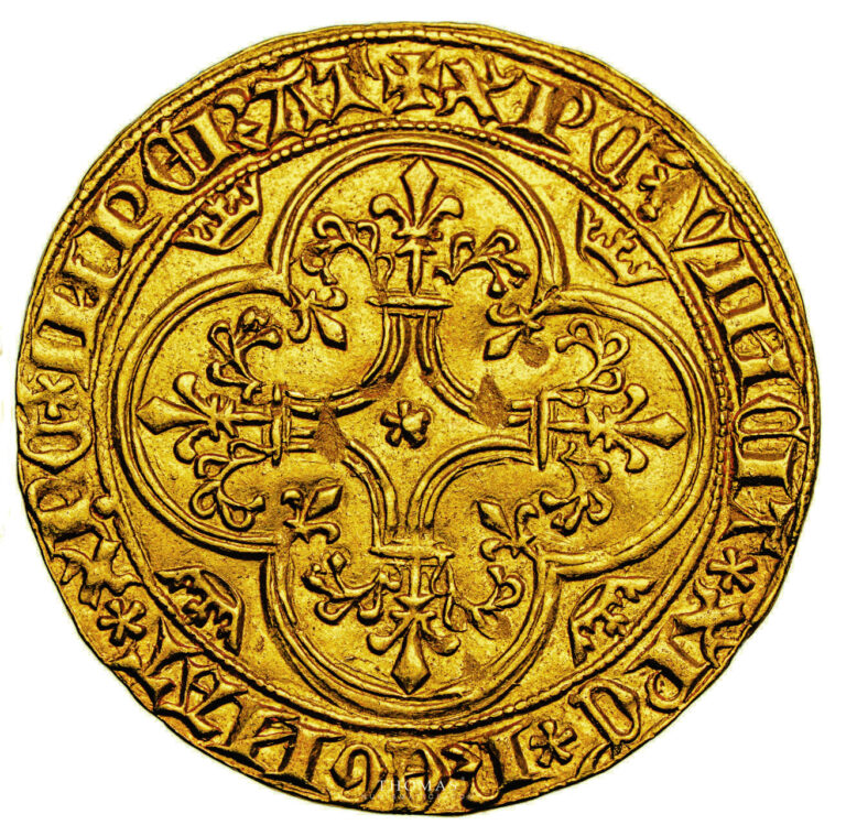charles-vi-ecu-or-a-la-couronne-saint-andre-de-villeneuve-les-avignon-revers