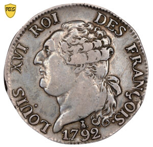 demi édu 3 livres 1792 T Nantes - avers