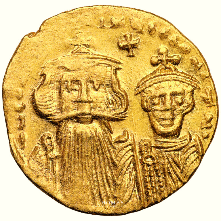 Coin Byzantine - Heraclius and Heraclius Constantine - Gold - Solidus - Constantinople obverse