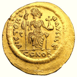 Coin Byzantine - Justin II - Gold Solidus - Constantinople reverse