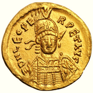 Coin byzantine- Leo I - Gold Solidus - Constantinople obverse